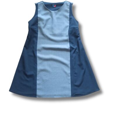 André-Kleid – Blau und Grau oder Schwarz und Grau – Trapezkleid aus der Herrengarderobe