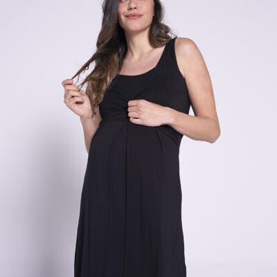 Cross Neck Nursing Dress