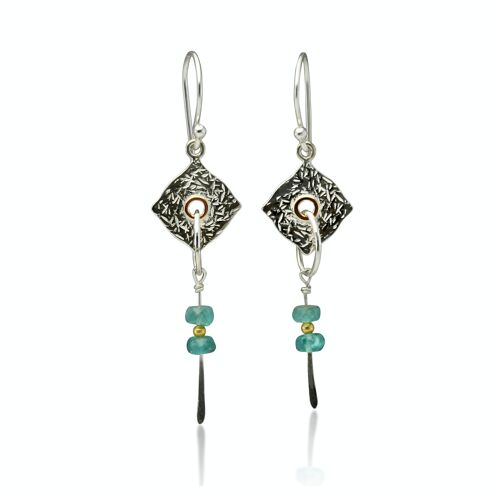 Moment of Monet Aqua Apatite Drop Earrings