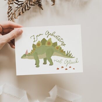 Carte Postale Dino - Anniversaire Dinosaure Stegosaurus 1