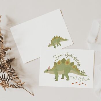 Carte Postale Dino - Anniversaire Dinosaure Stegosaurus 2