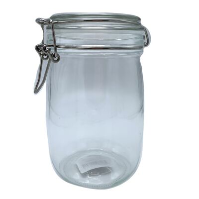 Jar with mechanical opening lid H17xÃ¸8.5 cm capacity 1000 ml