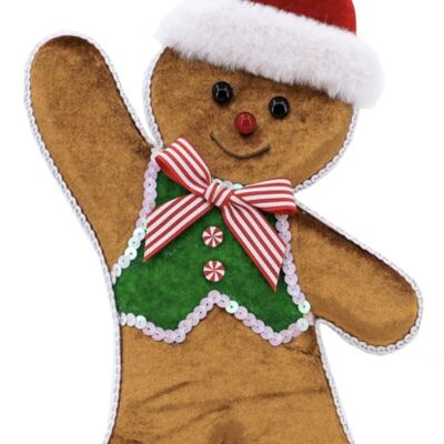 Gingerbread man to hang Christmas decoration 19x3x32cm