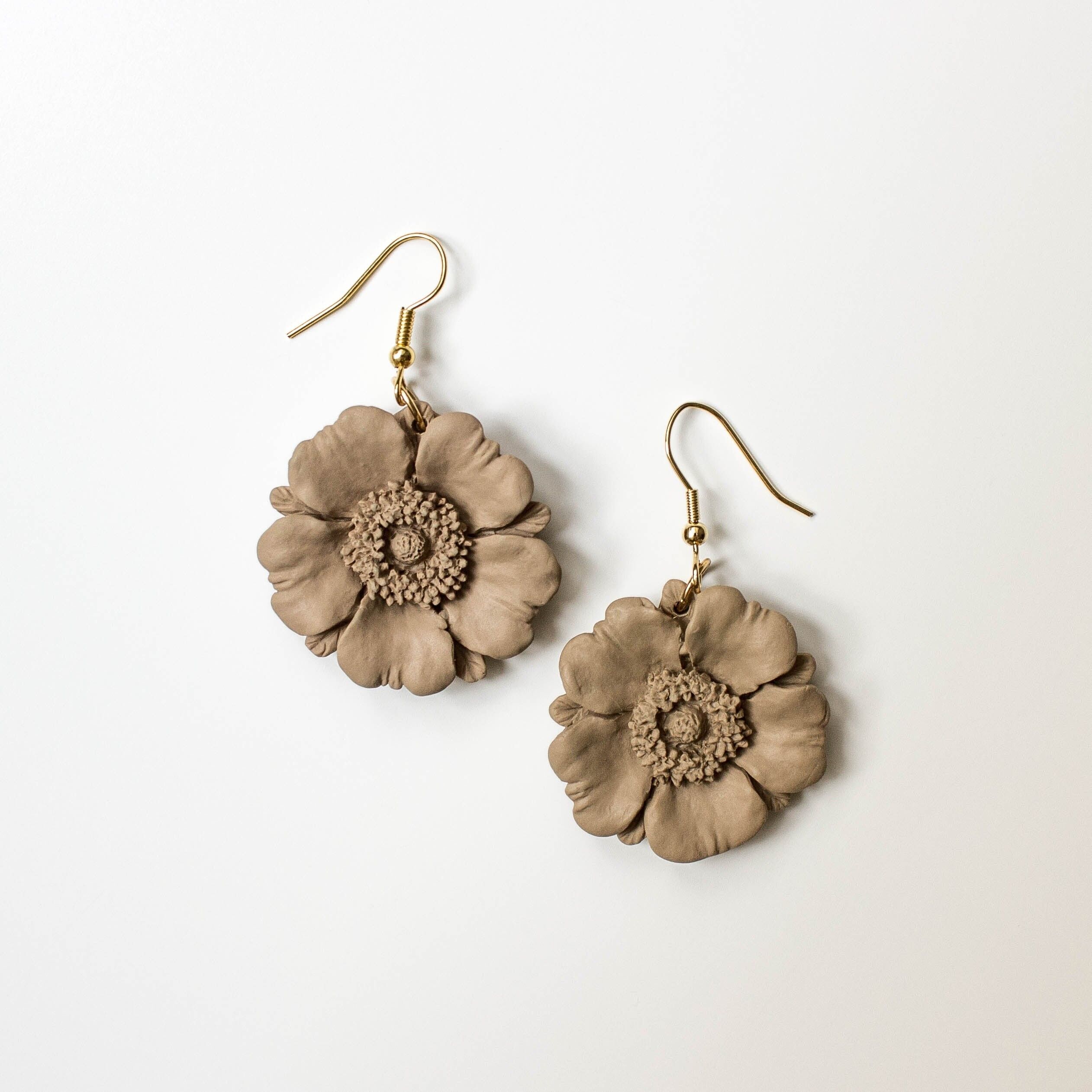 Flower Ghost Clay Earrings | The Gilded Witch