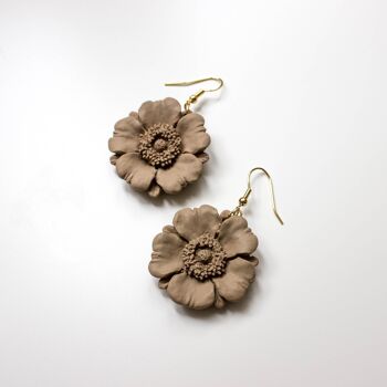 Statement Flower Polymer Clay Earrings, "LULA" 4