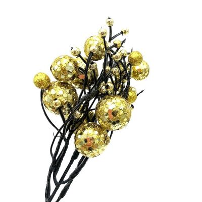 Artificial Christmas stake gold 27 cm