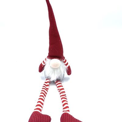 Sitting elf with red hat H51cm