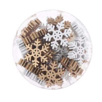 Wooden flakes in box of 18 pieces