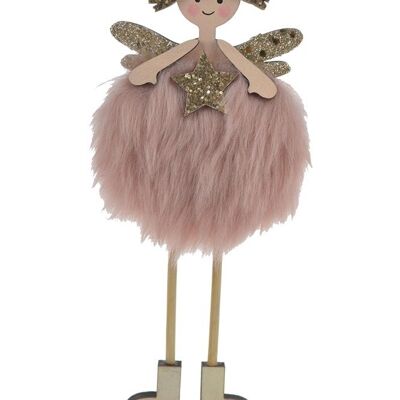 bambola angelo di legno