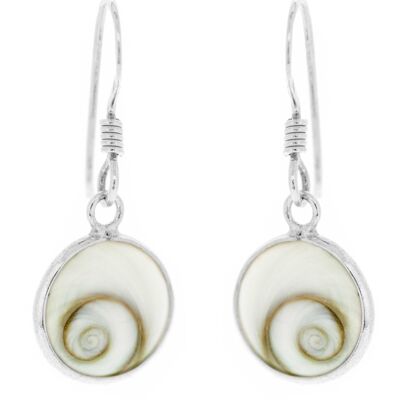 Sterling Silver Round Shivas Eye Earrings and Presentation Box