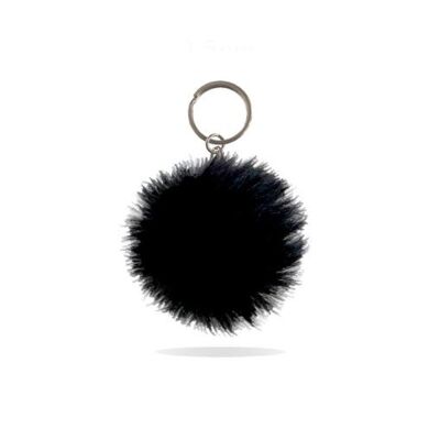 Mole Black PomPom Keychain