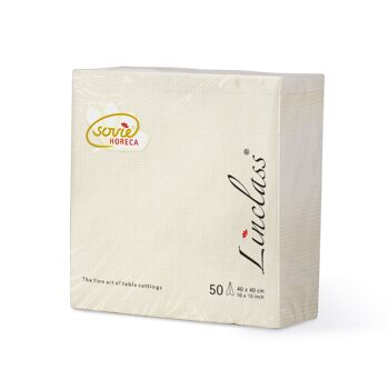 Serviette Milan en beige de Linclass® Airlaid 40 x 40 cm, 50 pièces 5