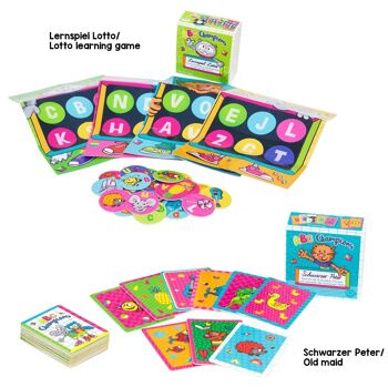 Mini-boîte de jeux éducatifs ABC CHAMPIONS, 6 assortis 4