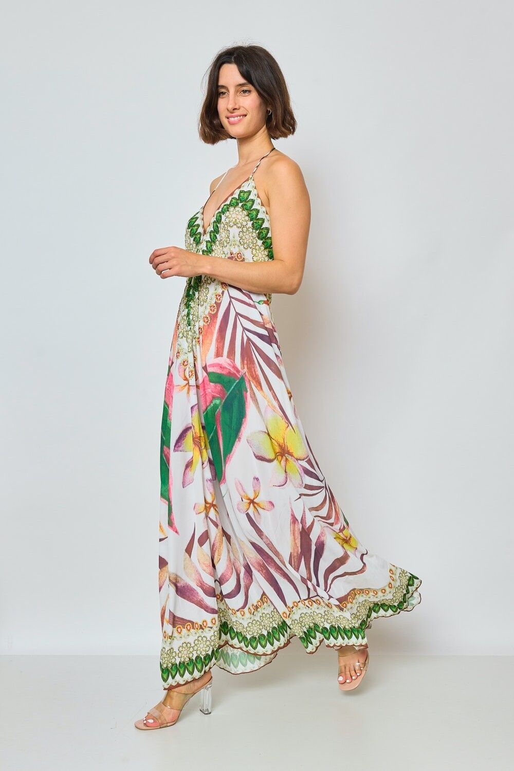 Long open back dress - 5501