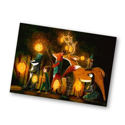 Kaart lampionnenoptocht – card lantern parade