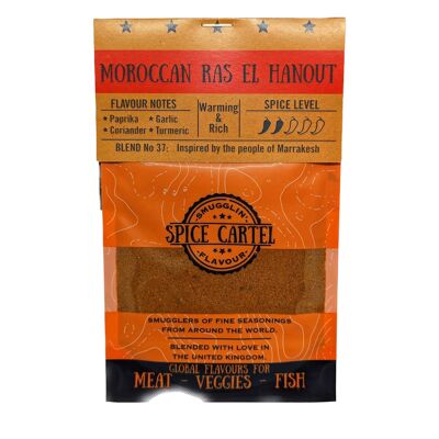 Bolsita resellable de 35 g de Ras El Hanout marroquí de Spice Cartel
