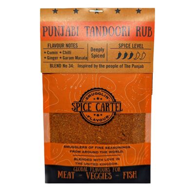 Punjabi Tandoor Masala Rub von Spice Cartel, wiederverschließbarer 35-g-Beutel