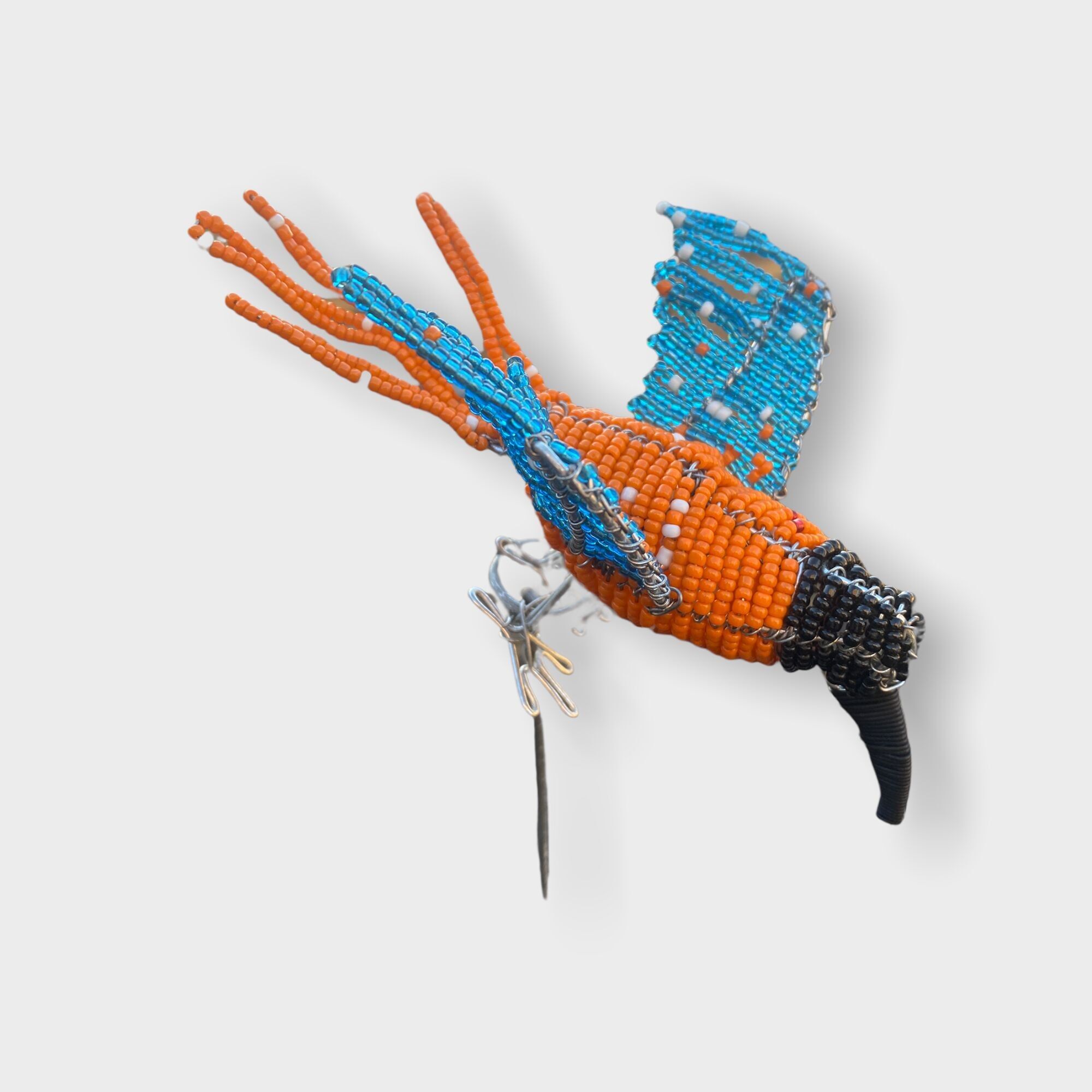 Pájaros de jardín con cuentas - Sudáfrica - Naranja/Azul