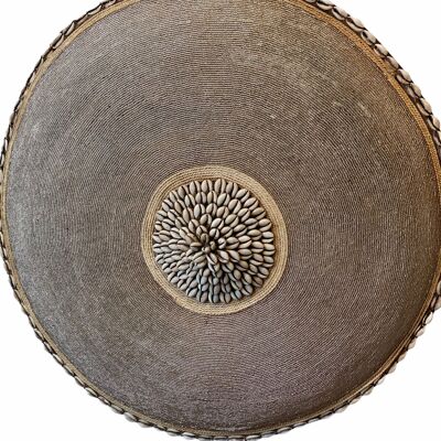 Cameroon Beaded Shield - L - 55cm - Gold
