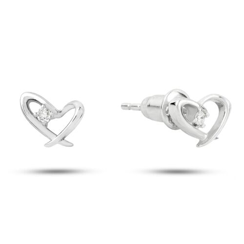 Diamond Heart Earrings