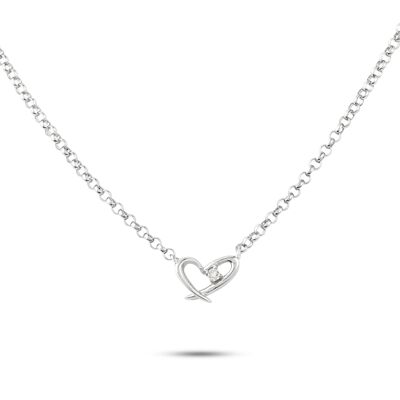 Diamant-Herz-Halskette