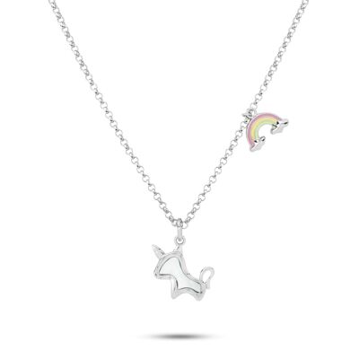 Collier Licorne et Arc-en-Ciel