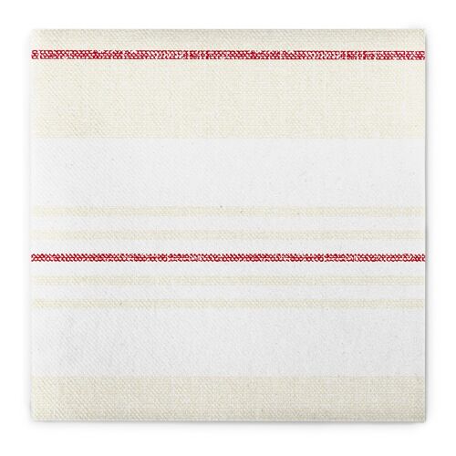 Serviette Big York in Bordeaux-Beige aus Linclass® Airlaid 40 x 40 cm, 50 Stück