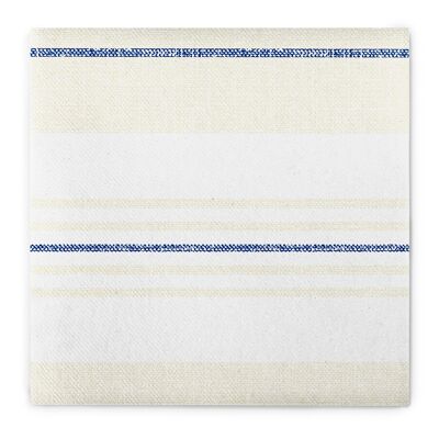 Serviette Big York in Blau-Beige aus Linclass® Airlaid 40 x 40 cm, 50 Stück