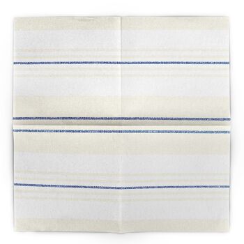 Serviette Big York en bleu-beige en Linclass® Airlaid 40 x 40 cm, 50 pièces 4