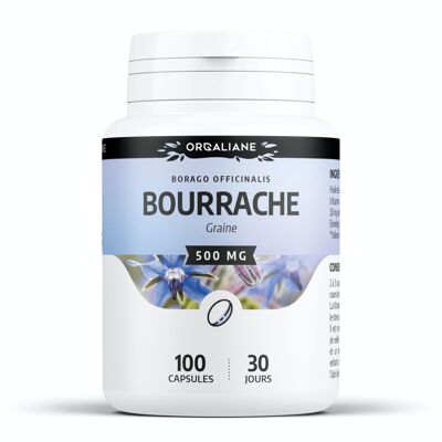 Borraja - 500 mg - 100 cápsulas de aceite