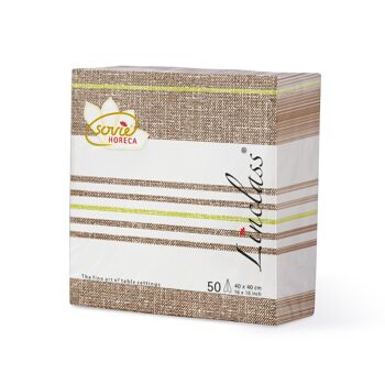 Serviette Big York marron kiwi en Linclass® Airlaid 40 x 40 cm, 50 pièces 5