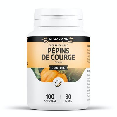 Pépins de Courge - 500 mg - 100 capsules d'huile