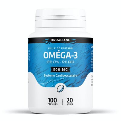 Omega 3 (18/12) - 500 mg - 100 capsules d'huile