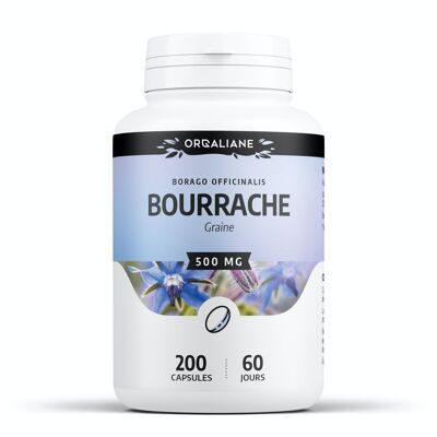 Borraja - 500 mg - 200 cápsulas de aceite