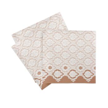 Serviette Mandy en marron clair de Linclass® Airlaid 40 x 40 cm, 50 pièces 2