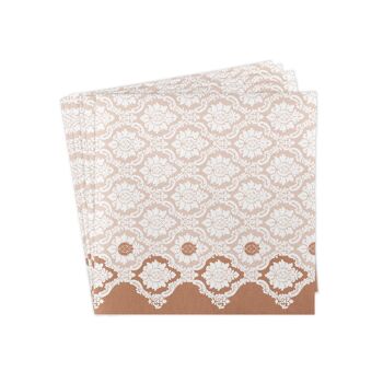 Serviette Mandy en marron clair de Linclass® Airlaid 40 x 40 cm, 50 pièces 3