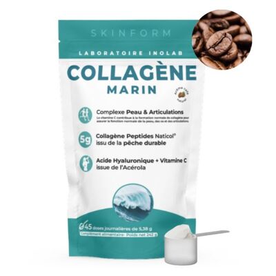 Collagene Marino gusto caffè - Pelle e Articolazioni* - Complesso con Acido Ialuronico + Acerola