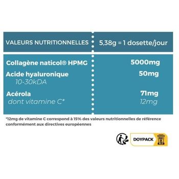 Collagène Marin arôme café - Peau & Articulations* - Complexe avec Acide Hyaluronique + Acérola 2