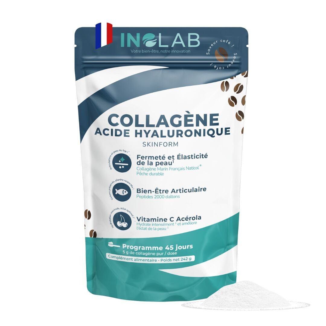 Collagene Marino gusto caffè - Pelle e Articolazioni* - Complesso con Acido Ialuronico + Acerola