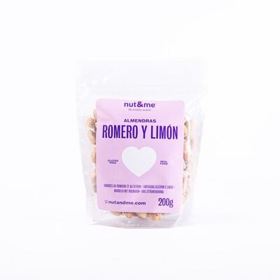 Almendras sabor romero y limón 200g nut&me - Gesunder Snack