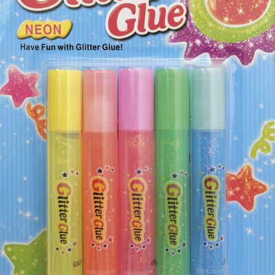 CRAYONS COLLE PAILLETTEE - COULEURS NEON GLITTER GLUE