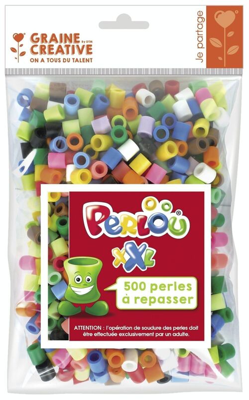 LOT DE 500 PERLES MIXTES XXL 10MM