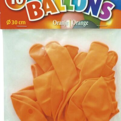 BAG OF 10 12-INCH ORANGE BALLOONS
