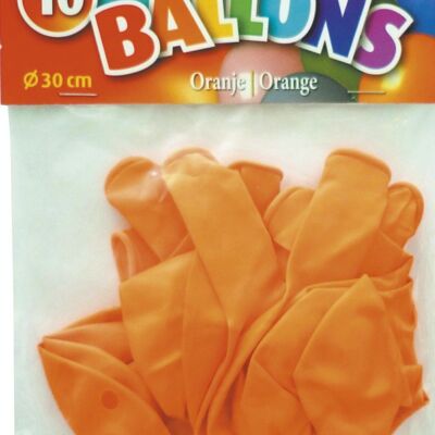 SACHET DE 10 BALLONS 12 POUCES ORANGE