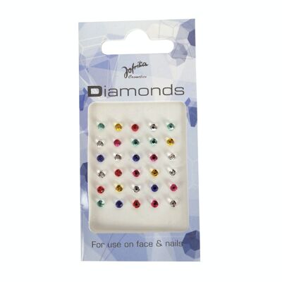 MULTICOLORED DIAMONDS SKIN JEWELRY PLATE 30PCES