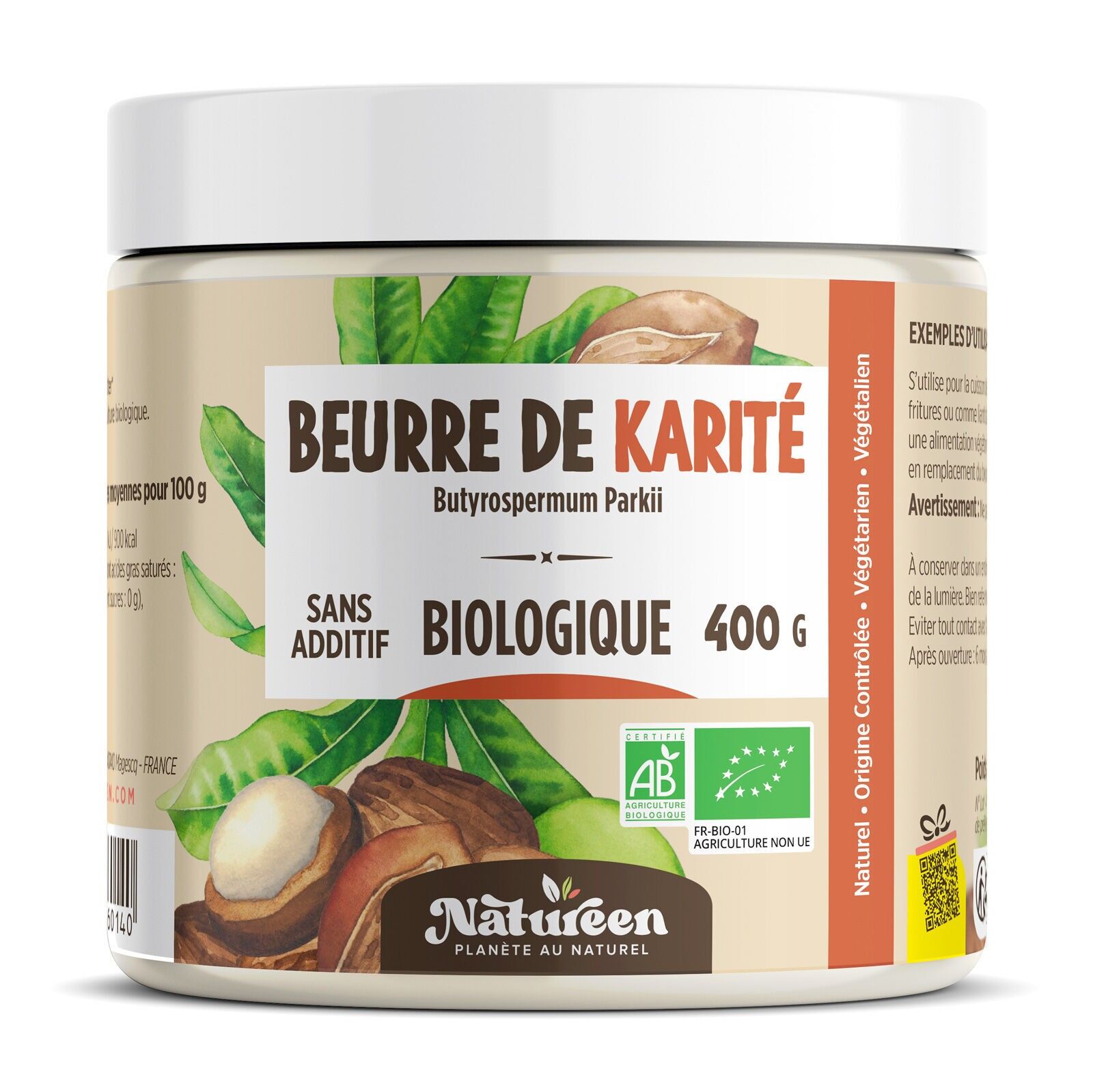 Burro di Karitè Biologico Deodorato - 400 g
