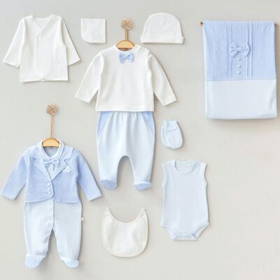 Maßgeschneidertes Babyset für Neugeborene Jungen, 0–3 Monate, spezielles Design, Blau