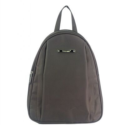 Stefano backpack with two zippered main compartments "light as a feather" in brown