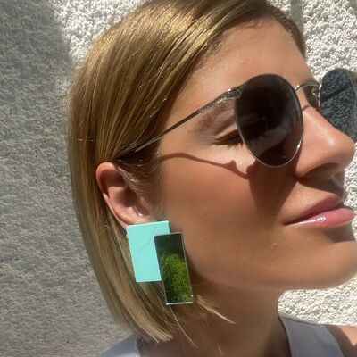 SIlver Clip On Earrings, Summer Earrings, Beach Earrings, Ethnic Earrings, Geometric Earrings, Gift for Her, Made in Greece.