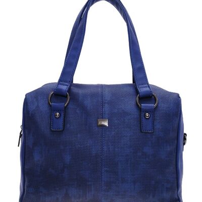 Bernardo Bossi Bowlingbag "Perforated Diversity" in blau